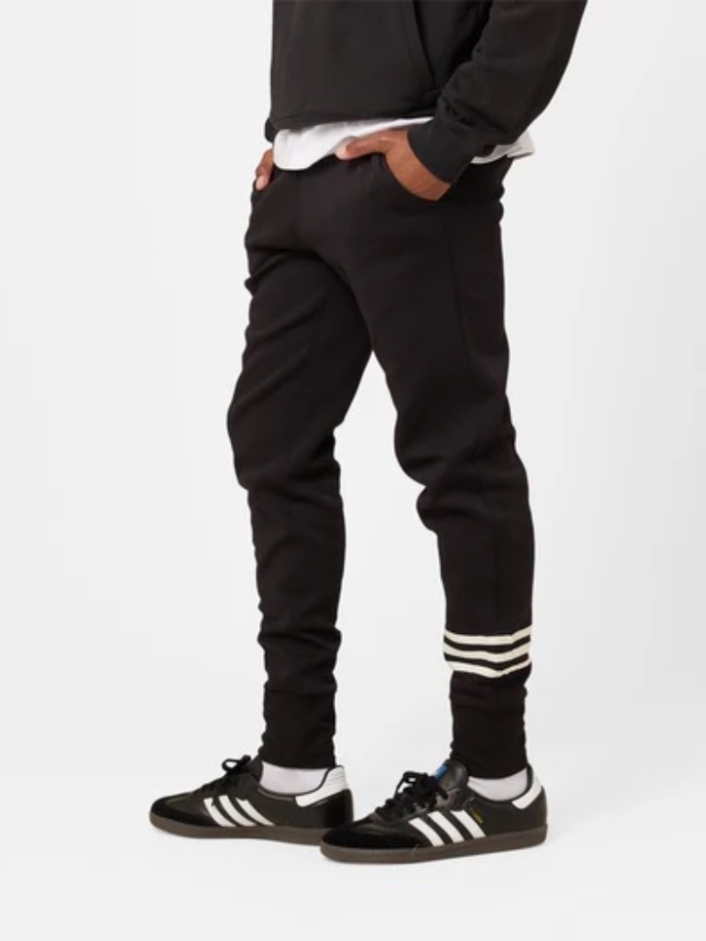 adidas Originals Mens 2XL Adicolor Neuclassics 3 Stripe Sweatpants Black HM1861
